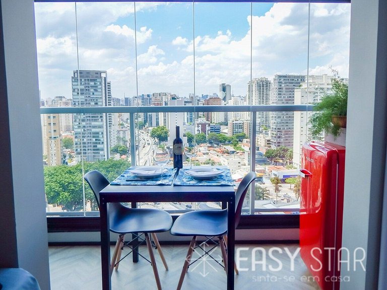 Easy Star - Studio com Vista Incrível na Vila Olímpia - KQ01