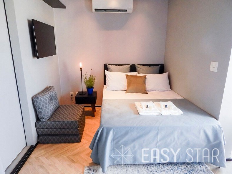 Easy Star - Studio com Vista Incrível na Vila Olímpia - KQ01