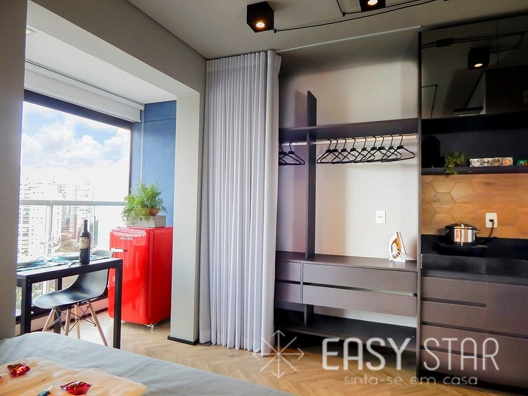 Easy Star - Studio com Vista Incrível na Vila Olímpia - KQ01