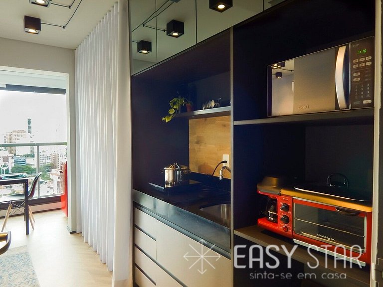 Easy Star - Studio com Vista Incrível na Vila Olímpia - KQ01