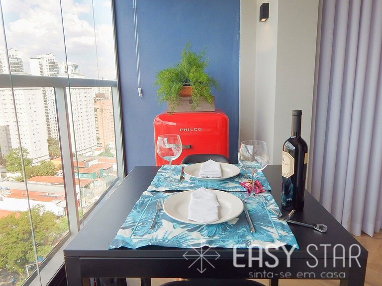 Easy Star - Studio com Vista Incrível na Vila Olímpia - KQ01